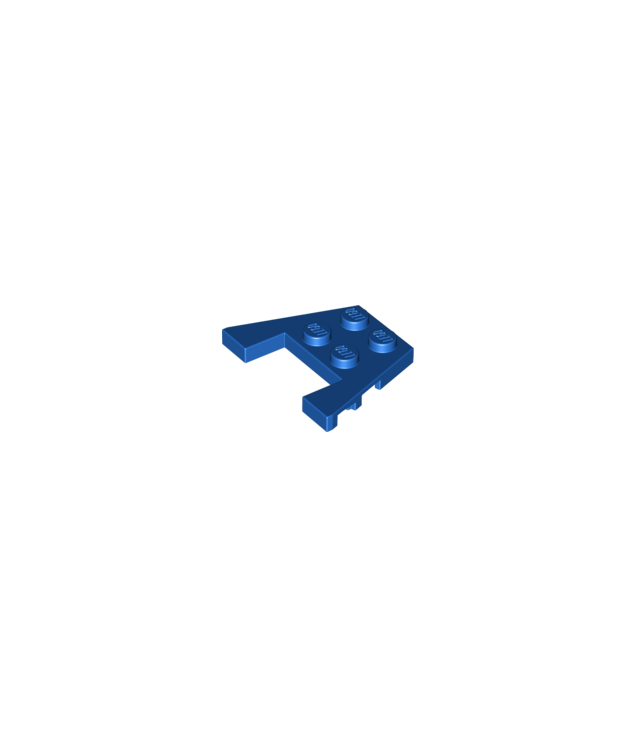 LEGO - Wig, plaat 3 x 4 met inkepingen voor noppen - Blue | N