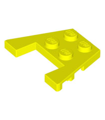 LEGO - Wig, plaat 3 x 4 met inkepingen voor noppen - Neon Yellow | N - Thumbnail