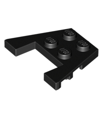 LEGO - Wig, plaat 3 x 4 met inkepingen voor noppen - Black | N - Thumbnail