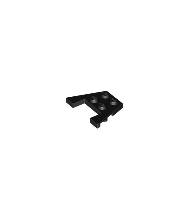 LEGO - Wig, plaat 3 x 4 met inkepingen voor noppen - Black | N