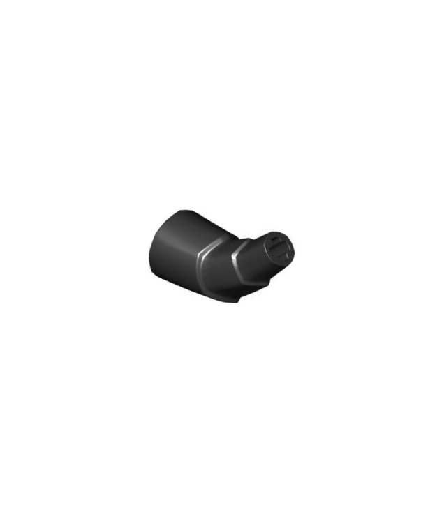 LEGO - Draagstaart / hoornsectie getrapt - Black | N