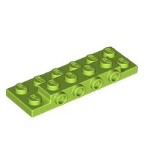 LEGO - Plaat, gemodificeerd 2 x 6 x 2/3 met 4 noppen aan zijkant - Lime | N - Thumbnail
