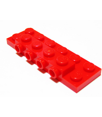 LEGO - Plaat, gemodificeerd 2 x 6 x 2/3 met 4 noppen aan zijkant - Red | N - Thumbnail