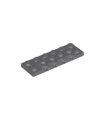 LEGO - Plaat, gemodificeerd 2 x 6 x 2/3 met 4 noppen aan zijkant - Dark Bluish Gray | N - Thumbnail