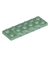 LEGO - Plaat, gemodificeerd 2 x 6 x 2/3 met 4 noppen aan zijkant - Sand Green | N - Thumbnail
