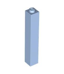 LEGO - Steen 1 x 1 x 5 - vaste nop - Bright Light Blue | N - Thumbnail