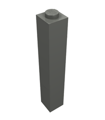 LEGO - Steen 1 x 1 x 5 - vaste nop - Dark Bluish Gray | N - Thumbnail