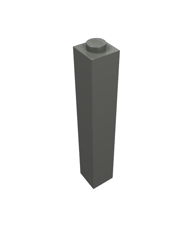 LEGO - Steen 1 x 1 x 5 - vaste nop - Dark Bluish Gray | N