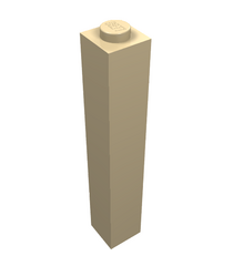 LEGO - Steen 1 x 1 x 5 - vaste nop - Tan | N - Thumbnail