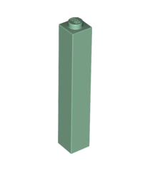 LEGO - Steen 1 x 1 x 5 - vaste nop - Sand Green | N - Thumbnail