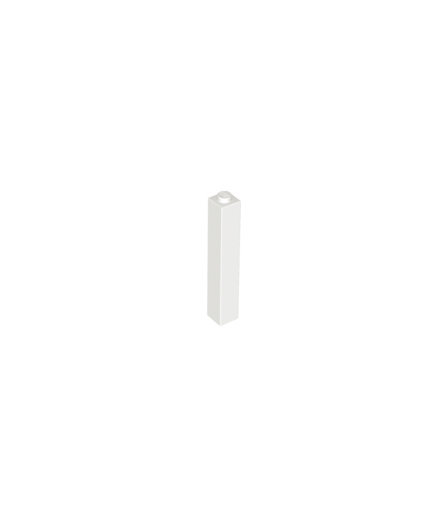 LEGO - Steen 1 x 1 x 5 - vaste nop - White | N