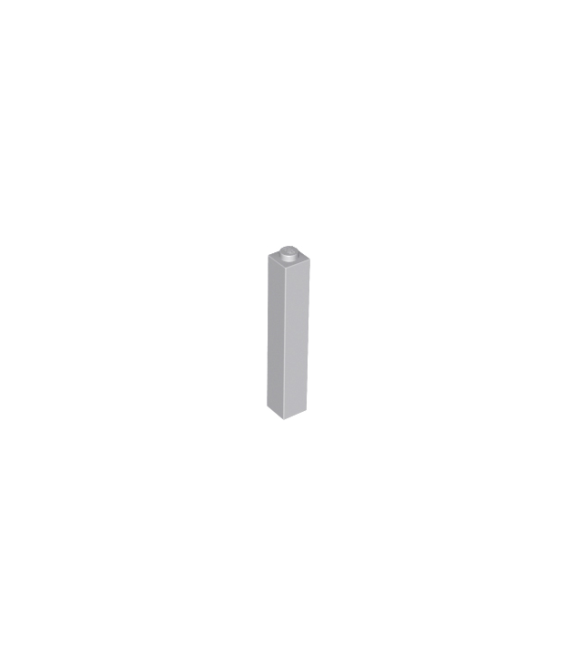 LEGO - Steen 1 x 1 x 5 - vaste nop - Light Bluish Gray | N