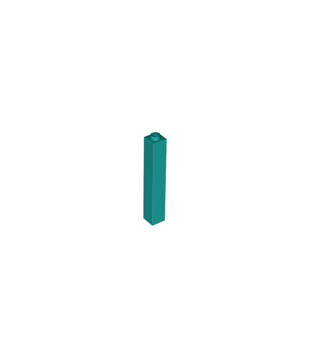 LEGO - Steen 1 x 1 x 5 - vaste nop - Dark Turquoise | N