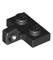 LEGO - Scharnierplaat 1 x 2 vergrendelend met 1 vinger aan zijkant zonder onder een groef - Black | N - Thumbnail