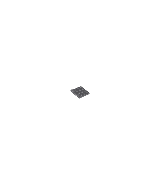 LEGO - Scharnierplaat 3 x 4 vergrendelend met dubbele 2 vingers en 9 tanden (44570) - Dark Bluish Gray | N