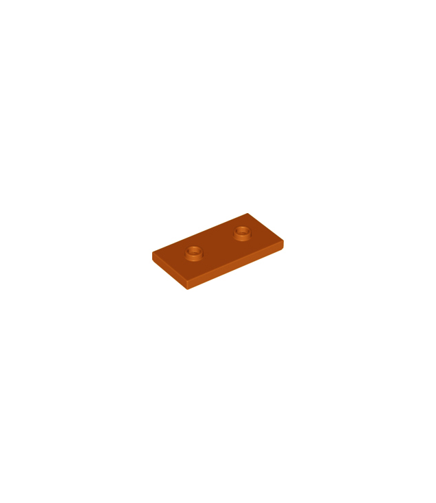 LEGO - Plaat, gemodificeerd 2 x 4 met 2 noppen (dubbele jumper) - Dark Orange | N