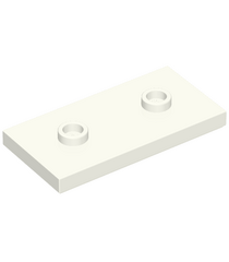 LEGO - Plaat, gemodificeerd 2 x 4 met 2 noppen (dubbele jumper) - White | N - Thumbnail