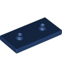 LEGO - Plaat, gemodificeerd 2 x 4 met 2 noppen (dubbele jumper) - Dark Blue | N - Thumbnail