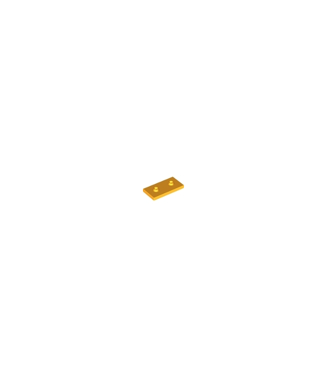 LEGO - Plaat, gemodificeerd 2 x 4 met 2 noppen (dubbele jumper) - Bright Light Orange | N