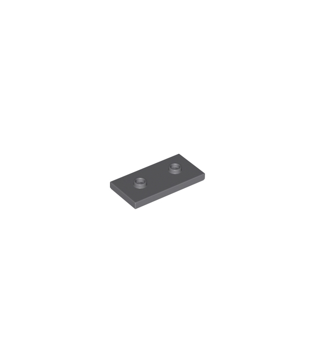 LEGO - Plaat, gemodificeerd 2 x 4 met 2 noppen (dubbele jumper) - Dark Bluish Gray | N