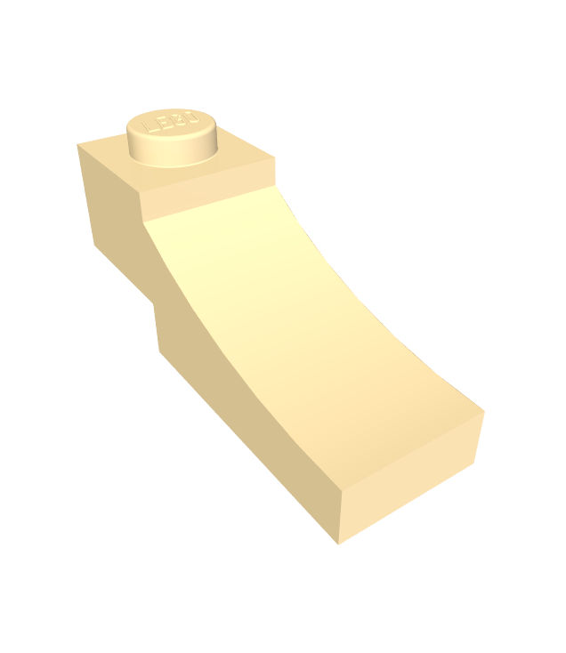 LEGO - Boog 1 x 3 omgekeerd - Light Nougat | N
