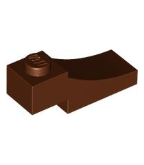 LEGO - Boog 1 x 3 omgekeerd - Reddish Brown | N - Thumbnail
