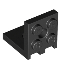 LEGO - Beugel 2 x 2 - 2 x 2 met 2 gaten - Black | N - Thumbnail