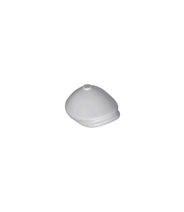 LEGO - Minifiguur-hoofddeksel pet (platte kap) - Light Bluish Gray | N