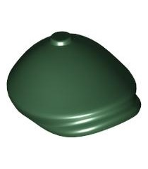 LEGO - Minifiguur-hoofddeksel pet (platte kap) - Dark Green | N - Thumbnail