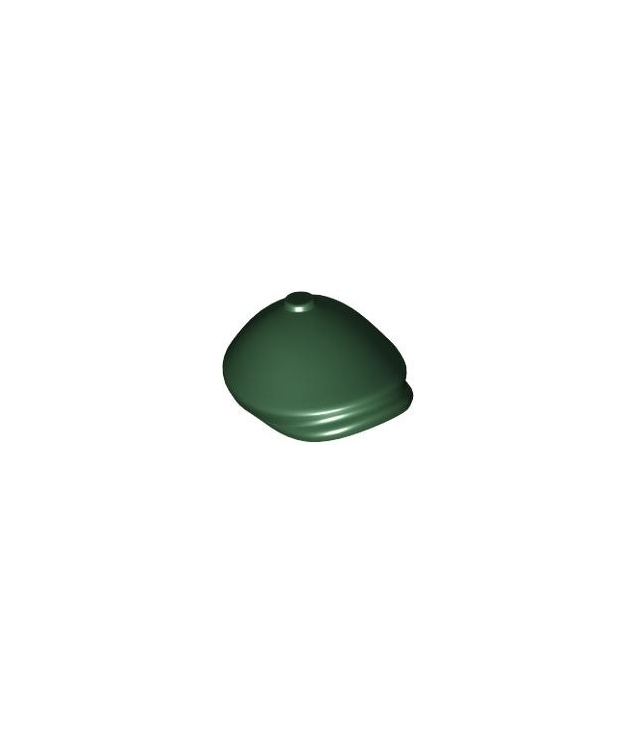 LEGO - Minifiguur-hoofddeksel pet (platte kap) - Dark Green | N