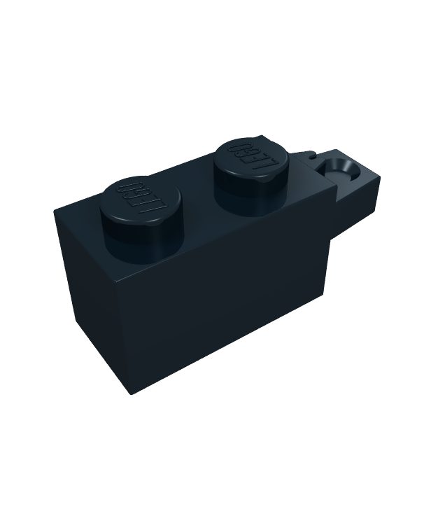 LEGO - Scharniersteen 1 x 2 vergrendelend met 1 vinger horizontaal uiteinde - Black | N
