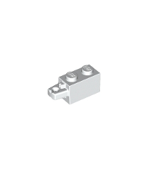 LEGO - Scharniersteen 1 x 2 vergrendelend met 1 vinger horizontaal uiteinde - White | N - Thumbnail