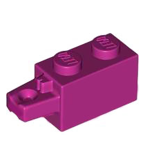 LEGO - Scharniersteen 1 x 2 vergrendelend met 1 vinger horizontaal uiteinde - Magenta | N - Thumbnail