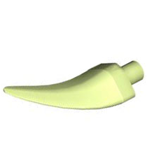 LEGO - Klit / klauw / hoorn / tand - middelgroot - Yellowish Green | N - Thumbnail
