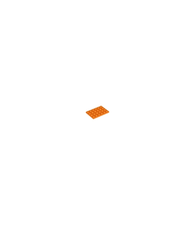 LEGO - Plaat 4 x 6 - Orange | N