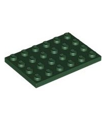LEGO - Plaat 4 x 6 - Dark Green | N - Thumbnail