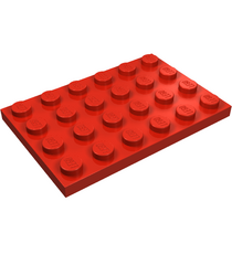 LEGO - Plaat 4 x 6 - Red | N - Thumbnail