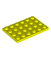 LEGO - Plaat 4 x 6 - Neon Yellow | N - Thumbnail