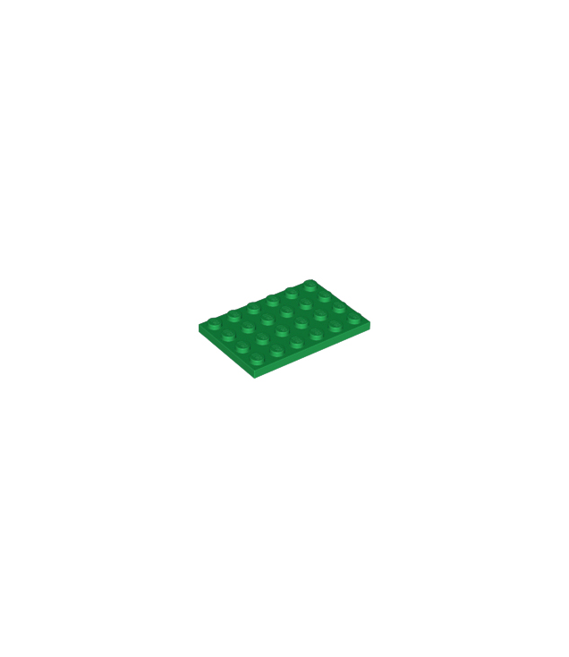 LEGO - Plaat 4 x 6 - Green | N