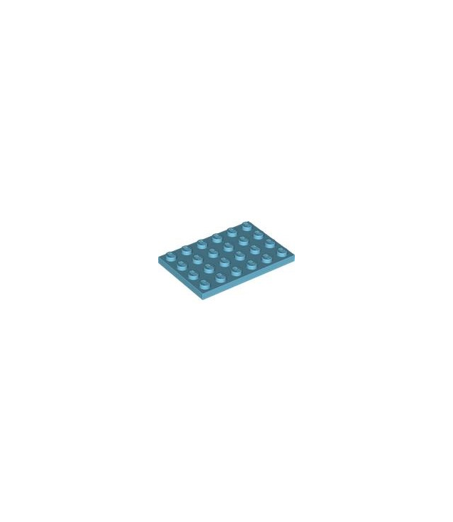 LEGO - Plaat 4 x 6 - Medium Azure | N