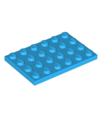 LEGO - Plaat 4 x 6 - Dark Azure | N - Thumbnail