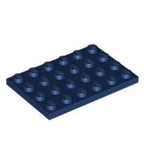 LEGO - Plaat 4 x 6 - Dark Blue | N - Thumbnail
