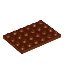 LEGO - Plaat 4 x 6 - Reddish Brown | N - Thumbnail