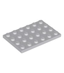 LEGO - Plaat 4 x 6 - Light Bluish Gray | N - Thumbnail