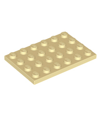 LEGO - Plaat 4 x 6 - Tan | N - Thumbnail