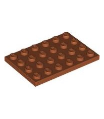 LEGO - Plaat 4 x 6 - Dark Orange | N - Thumbnail
