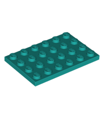 LEGO - Plaat 4 x 6 - Dark Turquoise | N - Thumbnail