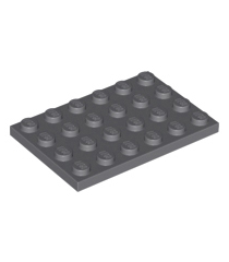 LEGO - Plaat 4 x 6 - Dark Bluish Gray | N - Thumbnail