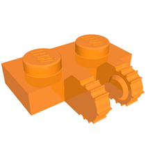 LEGO - Scharnierplaat 1 x 2 vergrendelend met 2 vingers aan zijkant en 7 tanden (50340) - Orange | N - Thumbnail
