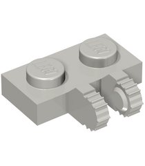 LEGO - Scharnierplaat 1 x 2 vergrendelend met 2 vingers aan zijkant en 7 tanden (50340) - Light Bluish Gray | N - Thumbnail